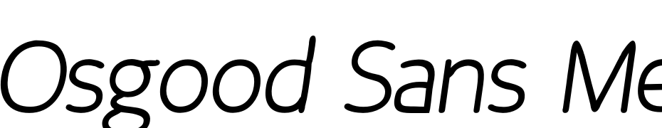 Osgood Sans Medium Italic Font Download Free